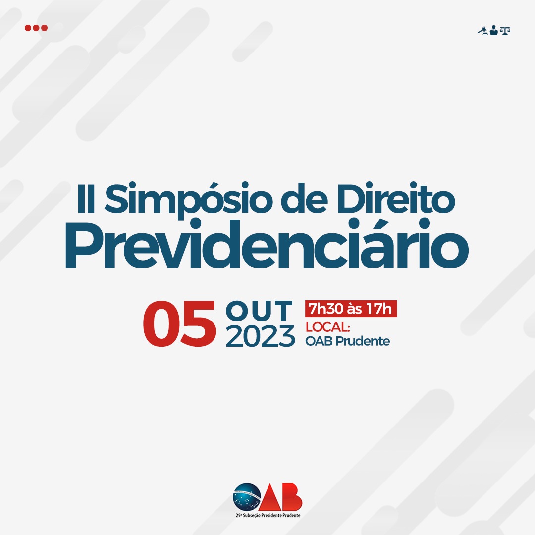 II SIMPÓSIO DE DIREITO PREVIDENCIÁRIO 